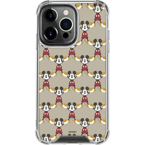 Disney Mickey Mouse Pattern Formation iPhone 14 Pro Clear Case